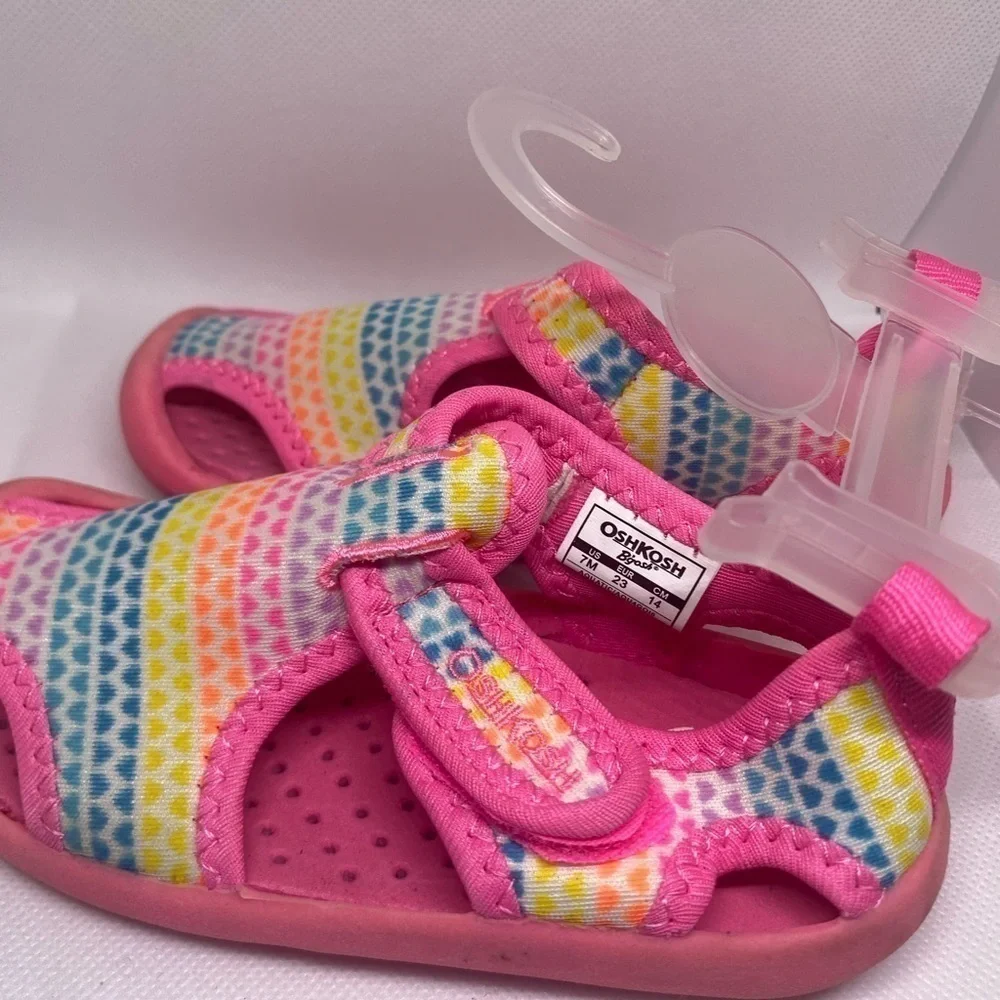 OshKosh B'gosh Aquatic 4 (TD) Multicolor Toddler Girl's Sandals - Size 7 New